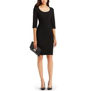 DIANE Von Furstenberg DVF Lillian Black Sheath Dress Size 0